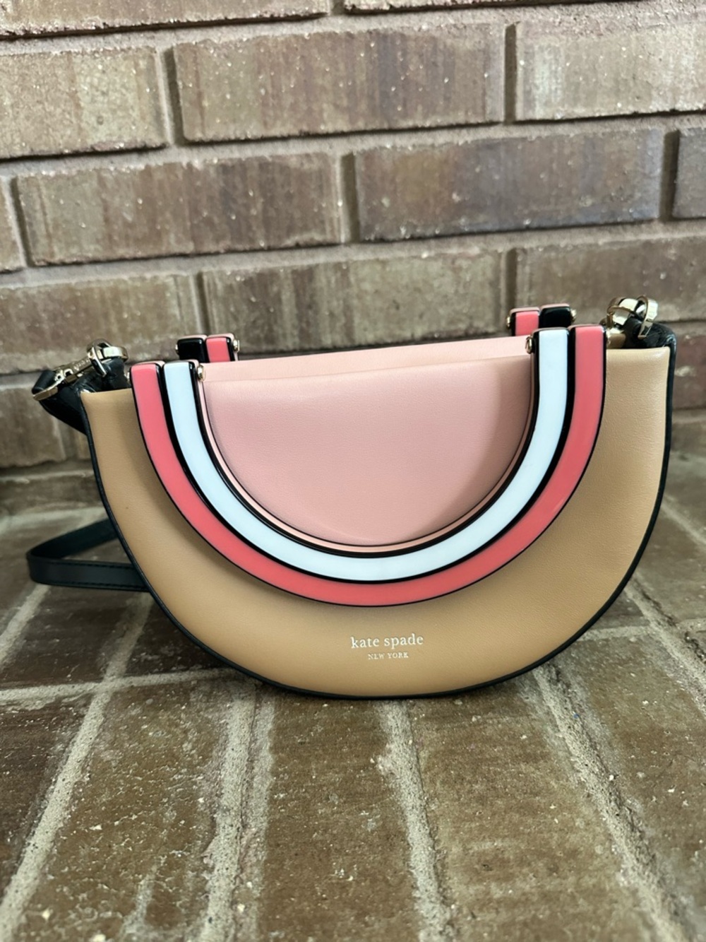 Kate Spade Betty Half Moon Colorblock Crossbody Bag - Picture 2 of 7
